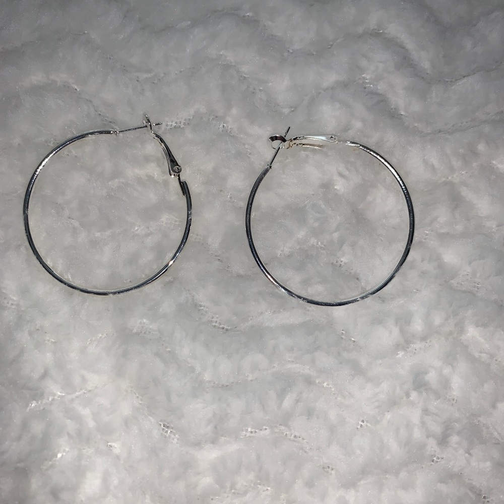 Silver Hoop Earrings